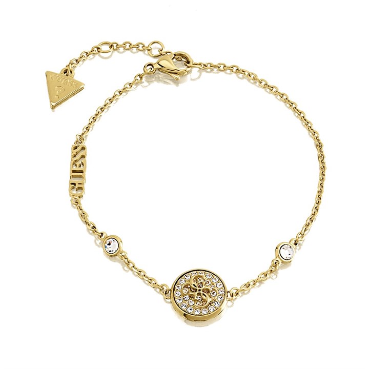 GUESS UBB03125YGL Dreaming Gold Tone Crystal Bracelet - J42213