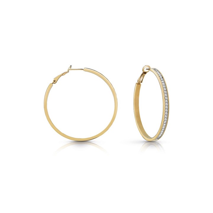 GUESS JUBE02247JWYG Crystal Hoop Earrings - J42242