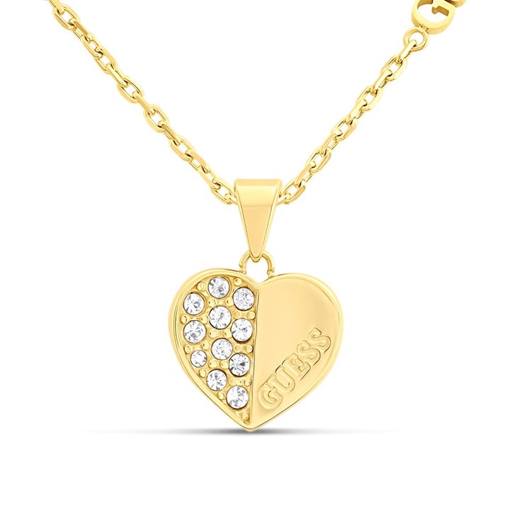 GUESS JUBN03035JWYG Crystal Heart Pendant - J42243