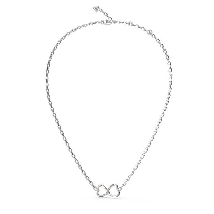 GUESS JUBN04616JWRHT/U Silver Tone Hearts Necklace - J42251