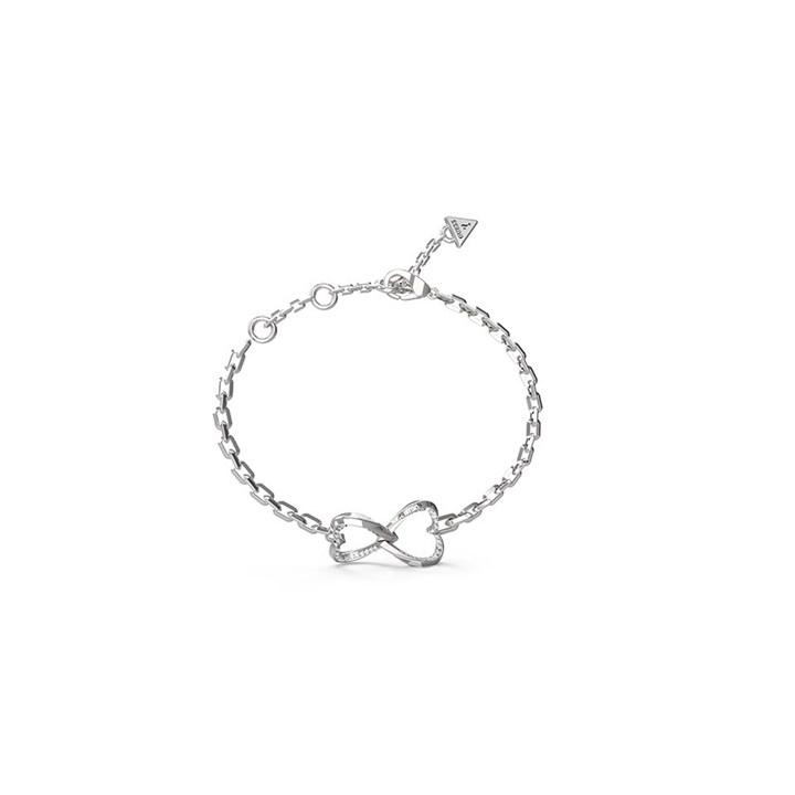 Guess JUBB04618JWRHL Silver Tone Hearts Bracelet - J42252