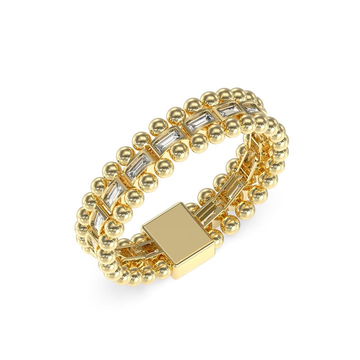 Guess UBB05232YGL Gold Tone Crystal Bracelet - J42264