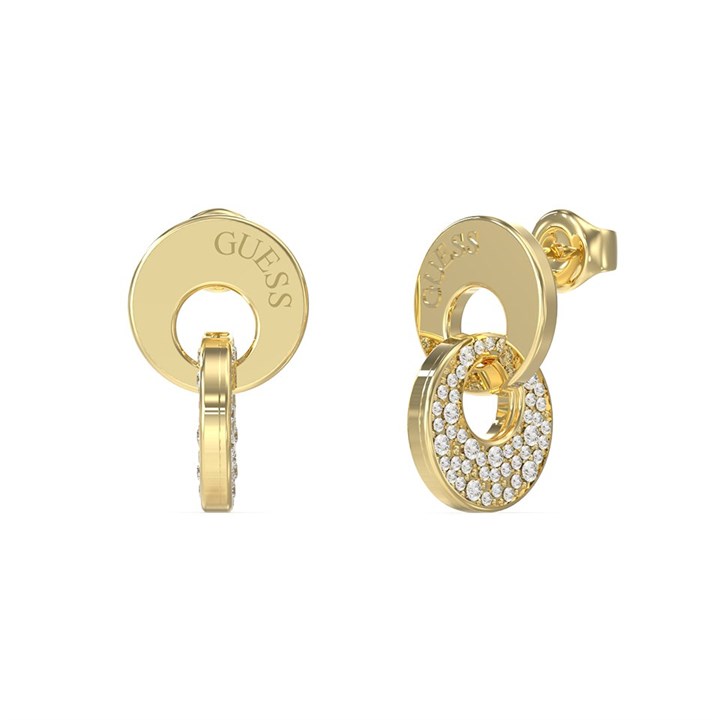 Guess JUBE05221JWYGT/U Crystal Double Link Earrings - J42275