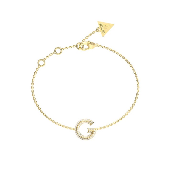 Guess JUBB05442YG Gold Tone Crystal G Bracelet - J42298