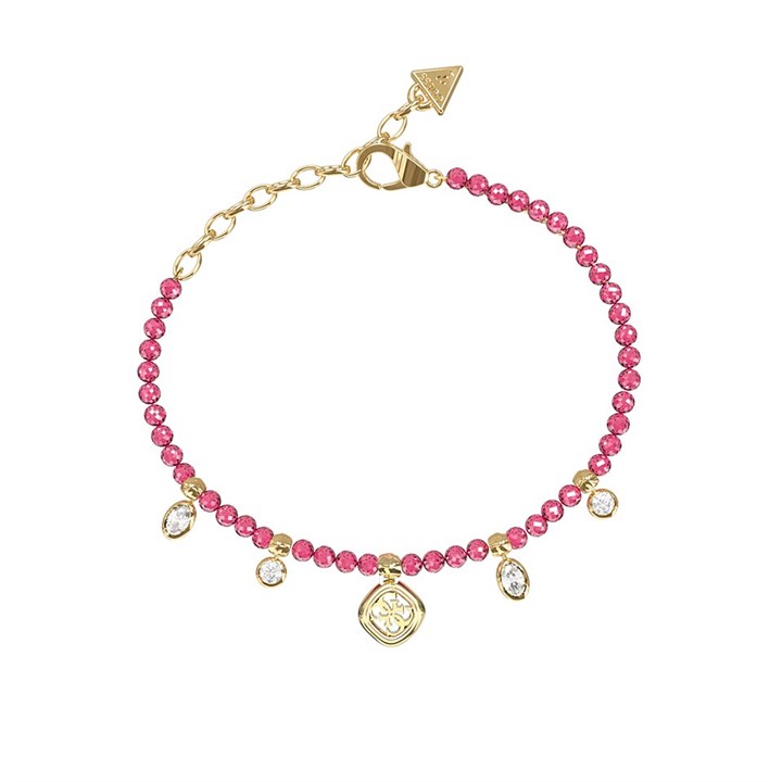 Guess UBB06145YGFCL Pink Beaded Charm Bracelet - J42326