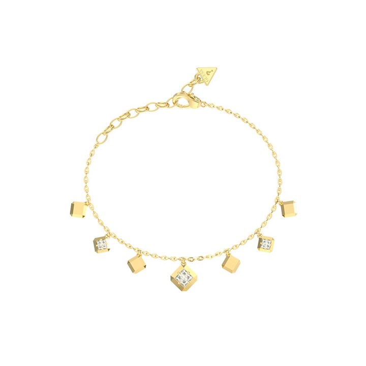 Guess UBB06179YGL Gold Tone Crystal Charm Bracelet - J42328