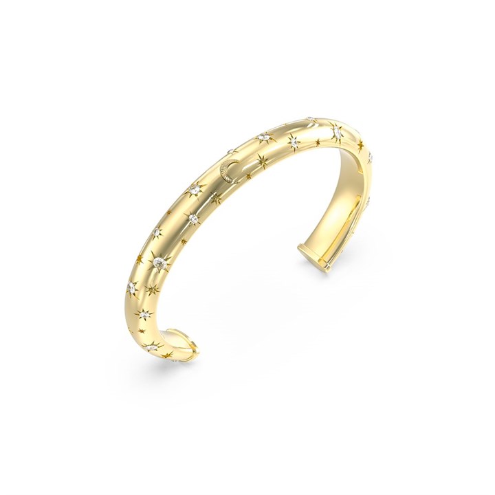 Guess UBB06242YGL Gold Tone Crystal Aurora Bangle - J42332