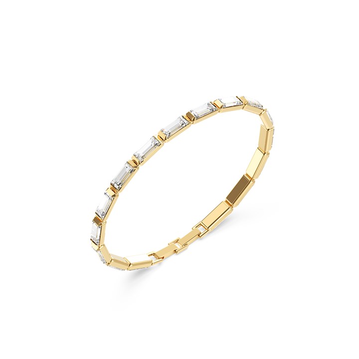 Guess JUMB06080JWYGXS Gold Tone Crystal Tennis Bracelet - J42354