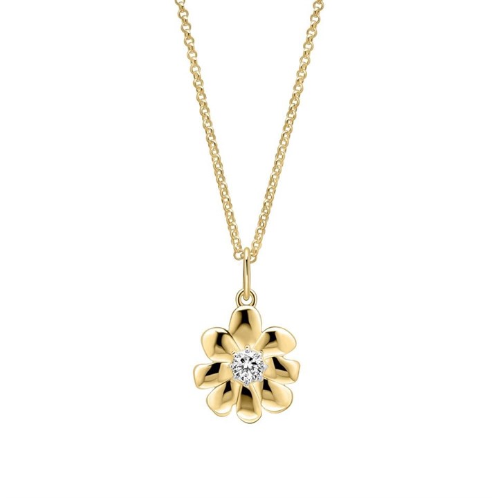 Laura Ashley Gold Plated Cosmos Flower Necklace - J4317