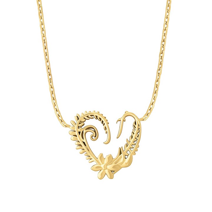 Laura Ashley Baroque Heart Necklace. - J4335