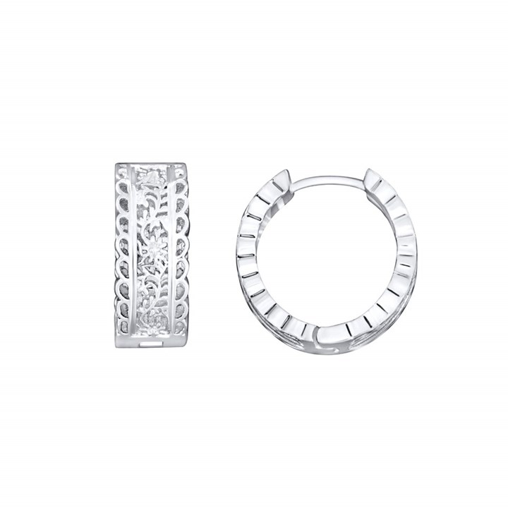 Laura Ashley LA081 Paisley Lace Hoop Earrings - J4342