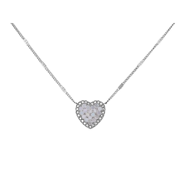 Fossil JF03415040 Vintage Glitz Mother-Of-Pearl Heart Necklace - J49219