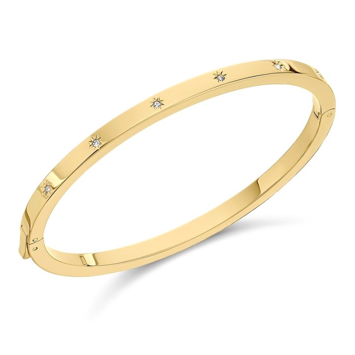 Fossil JF03872710 Sadie Shine Bright Yellow IP Bangle - J49262