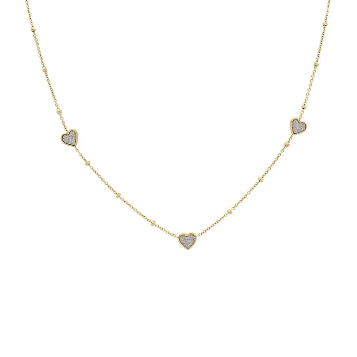 Fossil JF03942710 Yellow IP Heart Necklace - J49268