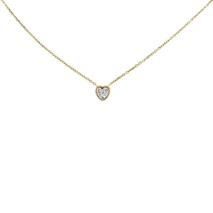 Fossil JF03937710 Gold Tone  Heart Necklace - J49270