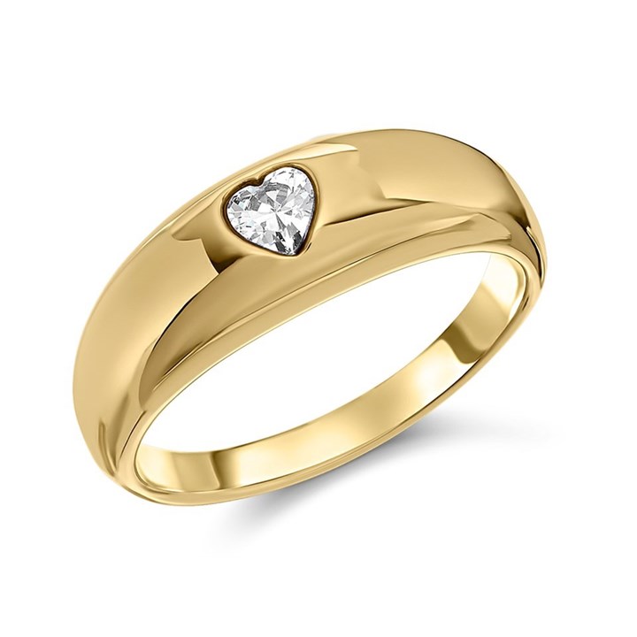 Fossil JF03938710 Yellow IP Ring - J49276