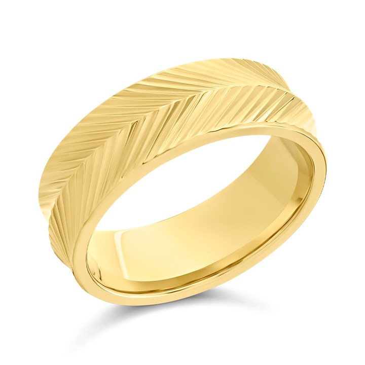 Fossil JF04118710 Yellow IP Ring - J49295