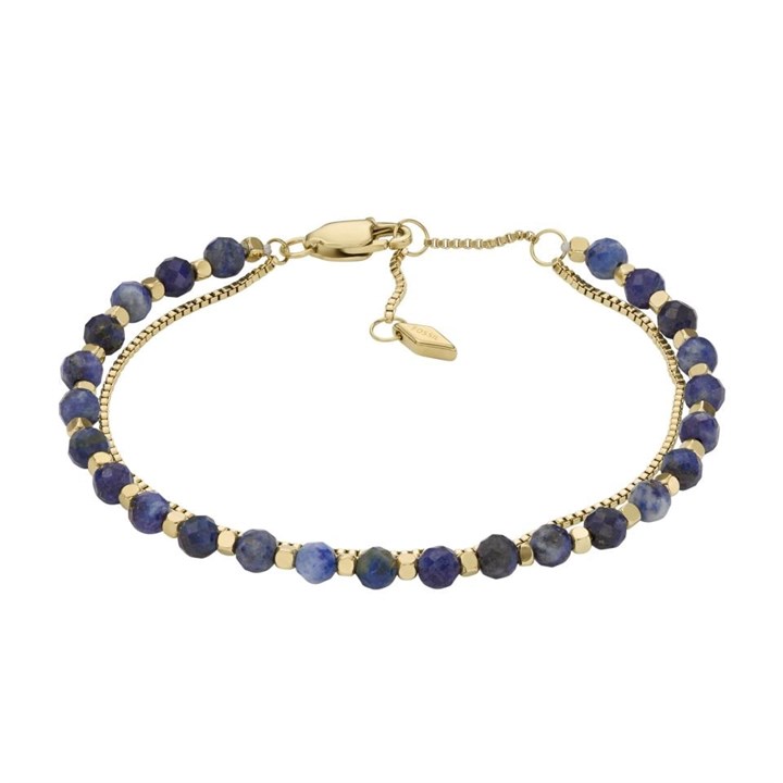 Fossil JF04540710 Yellow IP Lapis Bracelet - J49329