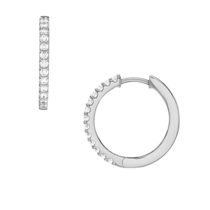 Fossil JA7234040 Cubic Zirconia Hoop Earrings - J49354