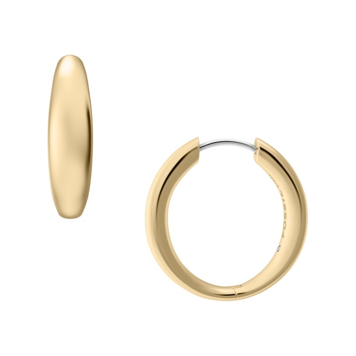 Fossil JF05002710 Yellow IP Graduated Hoop Earrings - J49429