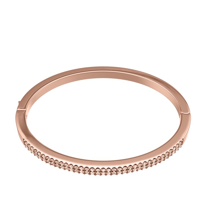 Fossil JF05015791 Rose Tone Crystal Bangle - J49444