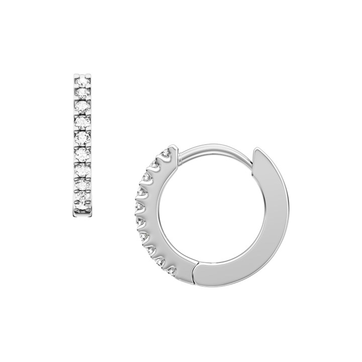 Fossil JA7347040 Silver Tone Huggie Earrings - J49446