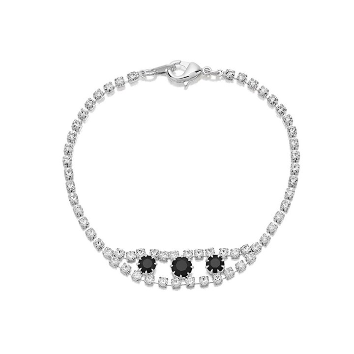 Black And White Diamante Bracelet - J5015