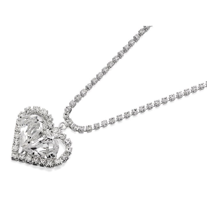 Diamante Heart Necklace - J5301