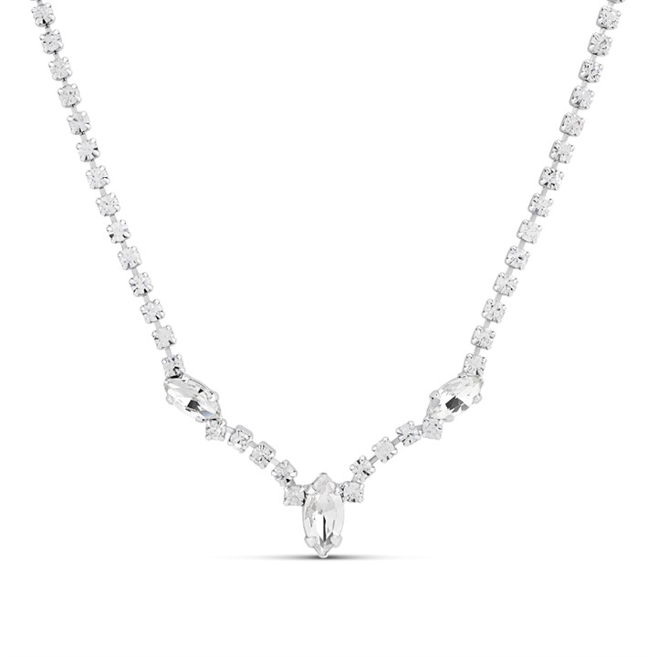 Diamante Crystal Marquise Trio Necklet - J5303