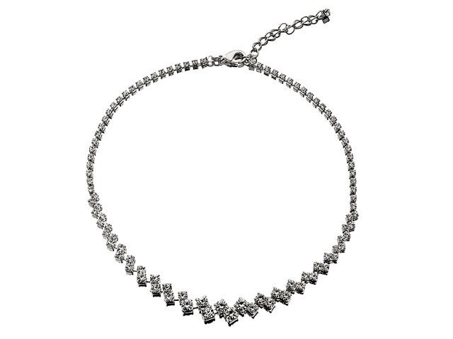 Diamante Zig Zag Necklet - J5335