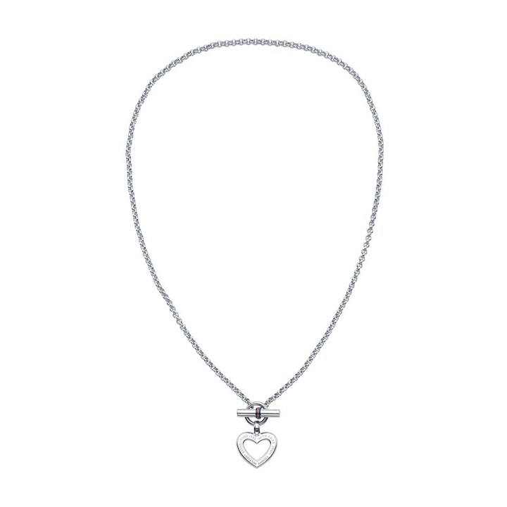 Tommy Hilfiger 2700277 Stainless Steel Heart Toggle Necklace - J7319