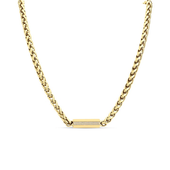 Tommy Hilfiger 2780873 Stainless Steel Gold Tone Necklace - J7339