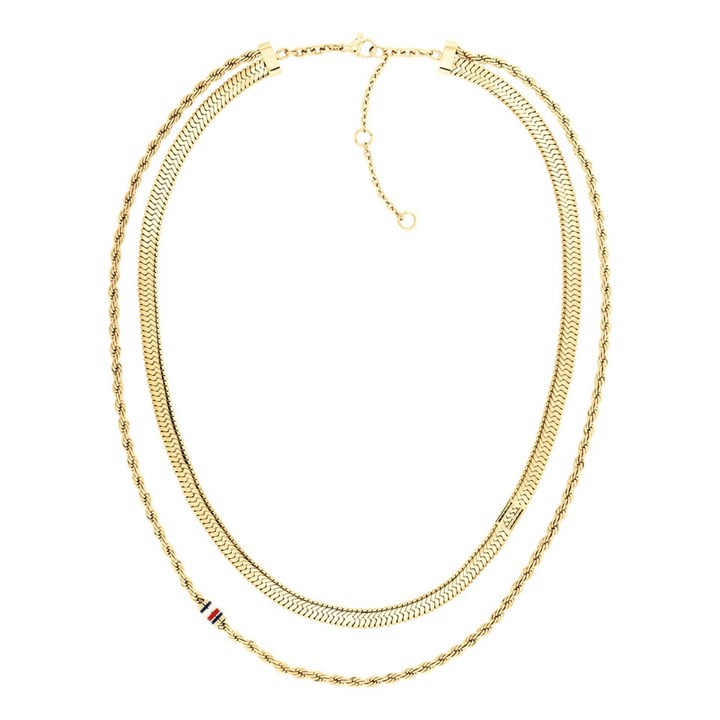 Tommy Hilfiger 2780980 Stainless Steel Gold Tone Layered Necklace - J7362