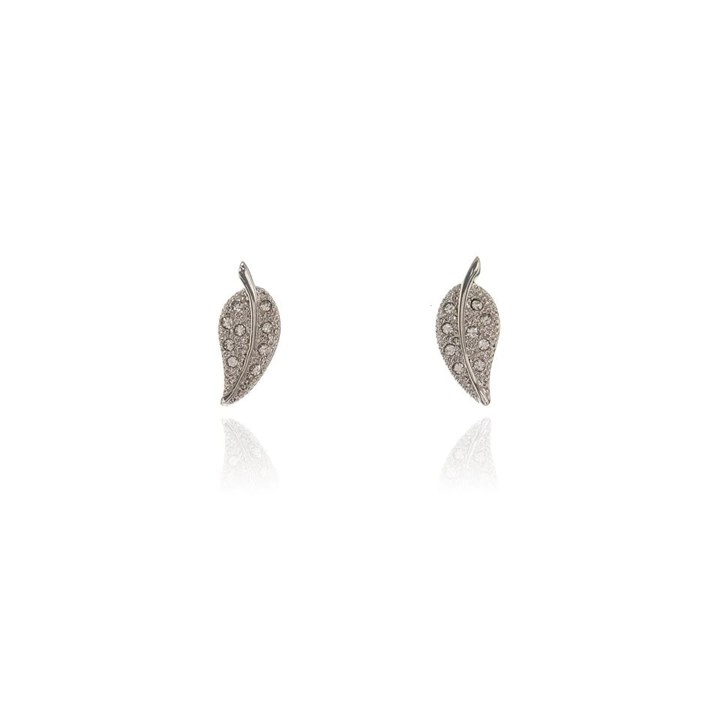 Cachet Leafy Cubic Zirconia Stud Earrings - J74101