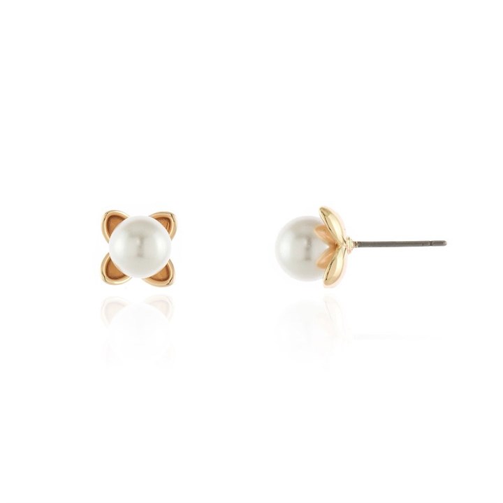 Cachet Roja Simulated Pearl Stud Earrings - J74117