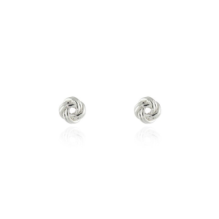 Cachet Silver Tone Knot Stud Earrings - J74198