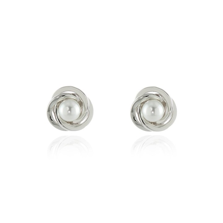 Cachet Silver Tone Simulated Pearl Stud Earrings - J74199