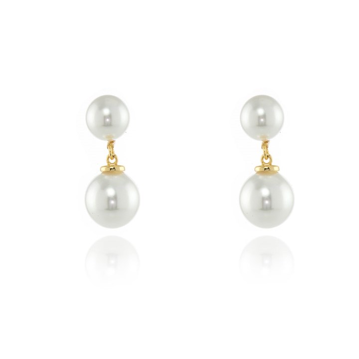Cachet Gold Tone Simulated Pearl Drop Earrings - J74211