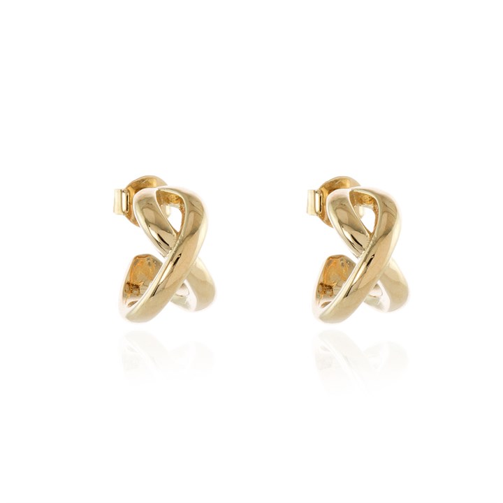 Cachet Gold Tone Wallis Twist Hoop Earrings - J74224