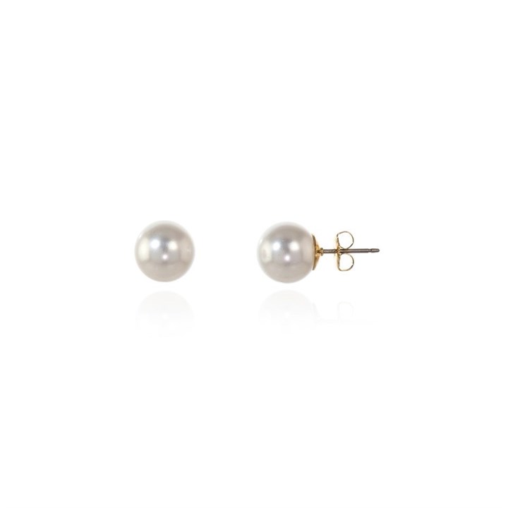 Cachet Gold Tone Simulated Pearl Stud Earrings - J7441