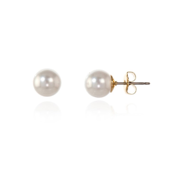 Cachet Gold Tone Simulated Pearl Stud Earrings - J7443