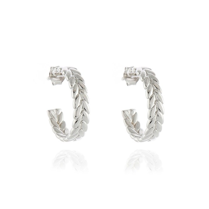 Cachet Oletta Silver Tone Plaited Hoop Earrings - J7482