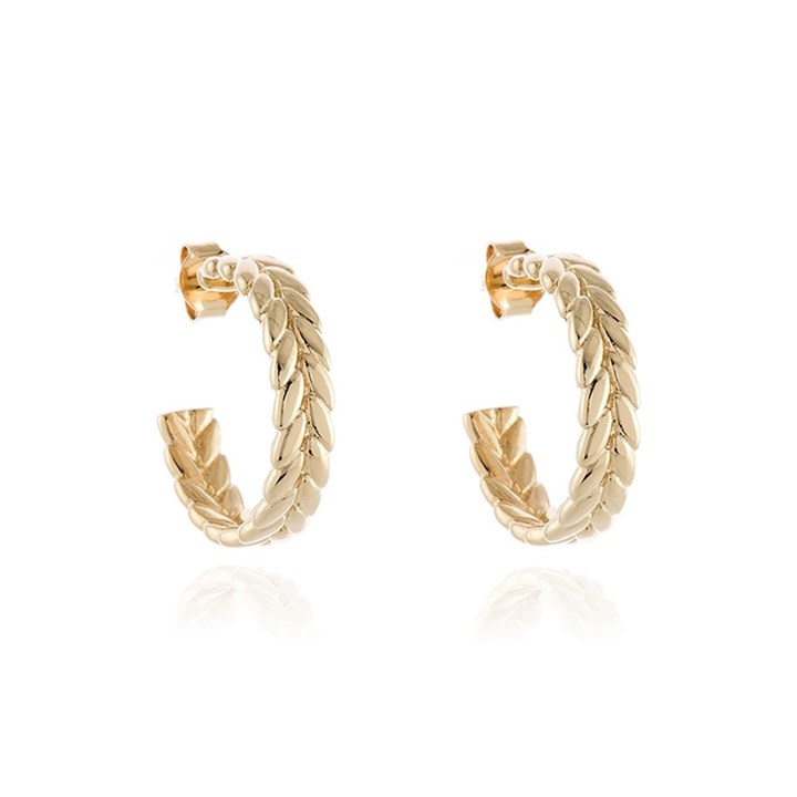 Cachet Oletta Gold Tone Plaited Hoop Earrings - J7483