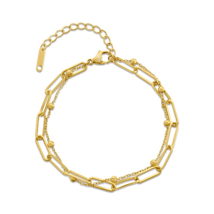 VIVA Double Layered Paperclip Bracelet - J76132