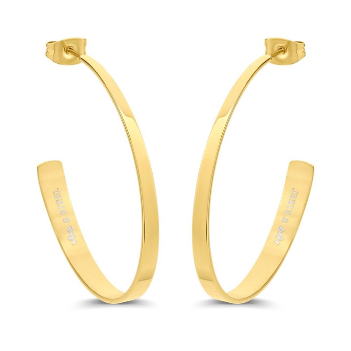 VIVA Large Tapered Hoop Earrings - J76133