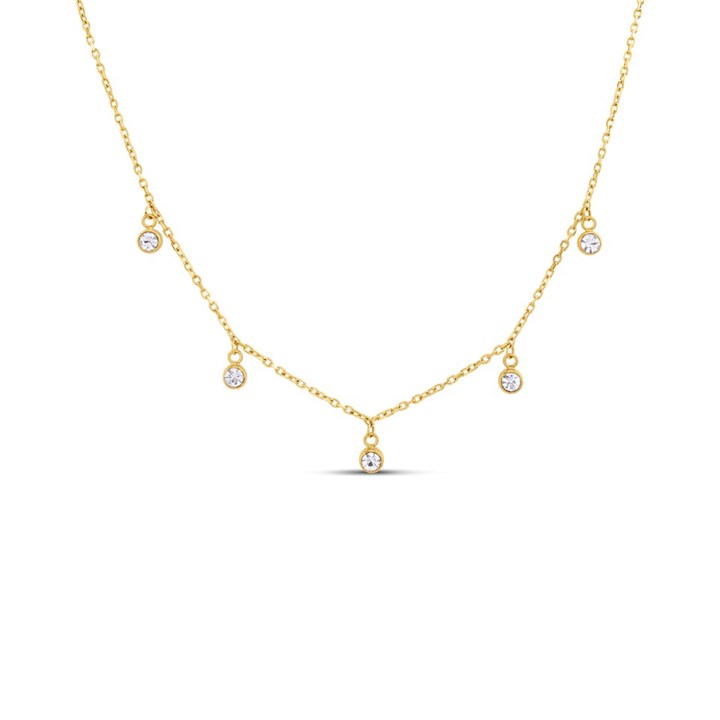 VIVA Cubic Zirconia Drop Adjustable Necklet - J76136