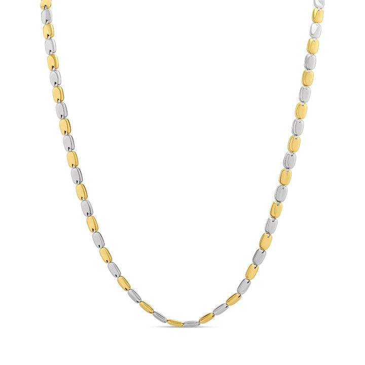 VIVA Two Tone Flat Bead Necklet - J76155