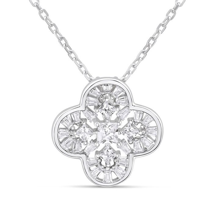Briolette Floral CZ Necklet - J77182