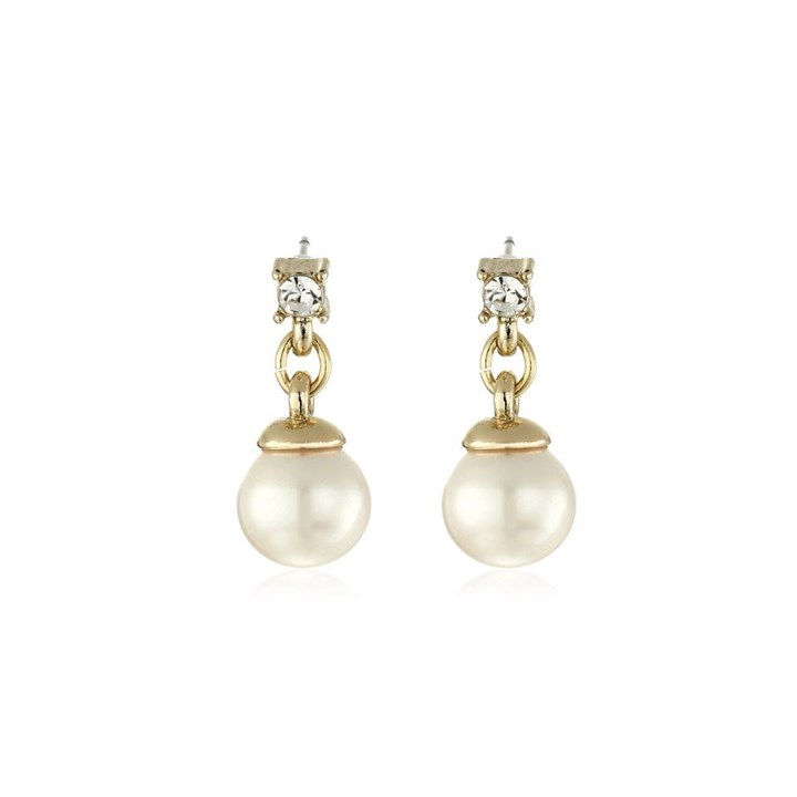Anne Klein Simulated Pearl And Crystal Drop Earrings - J78206