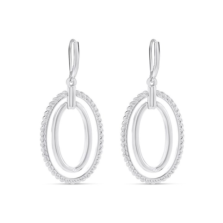 Anne Klein Crystal Oval Drop Earrings - J78259
